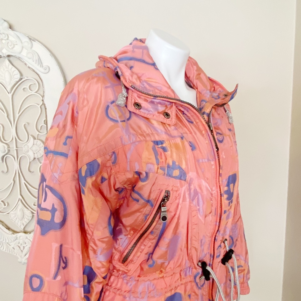 Spyder | Womens Pink and Blue Vintage Print Ski Jacket | Size: 8 - Picture 3 of 13